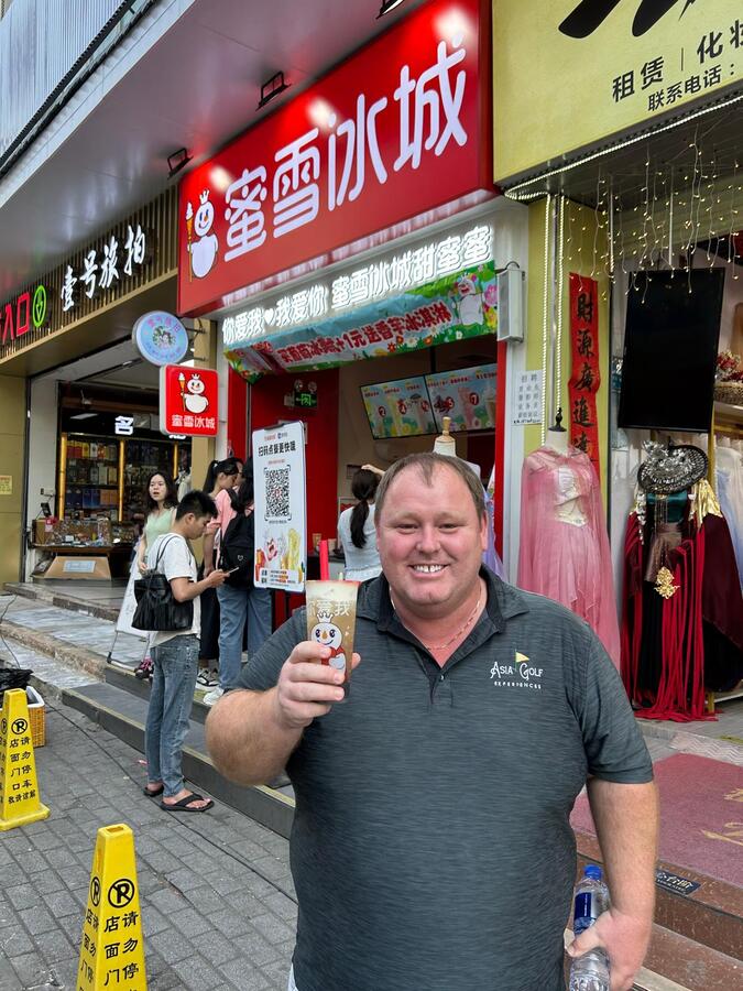 AJ with Bubble Tea